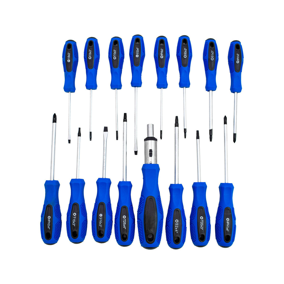 Set de șurubelnițe plate cu cruce Torx, 100 de bucăți