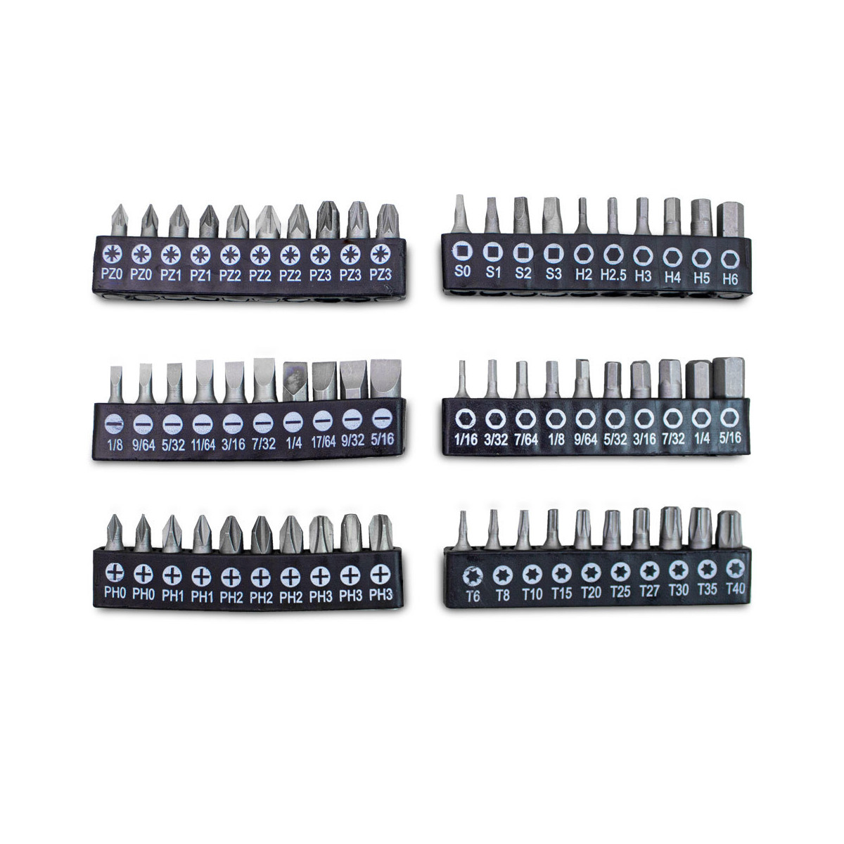 Set de șurubelnițe plate cu cruce Torx, 100 de bucăți