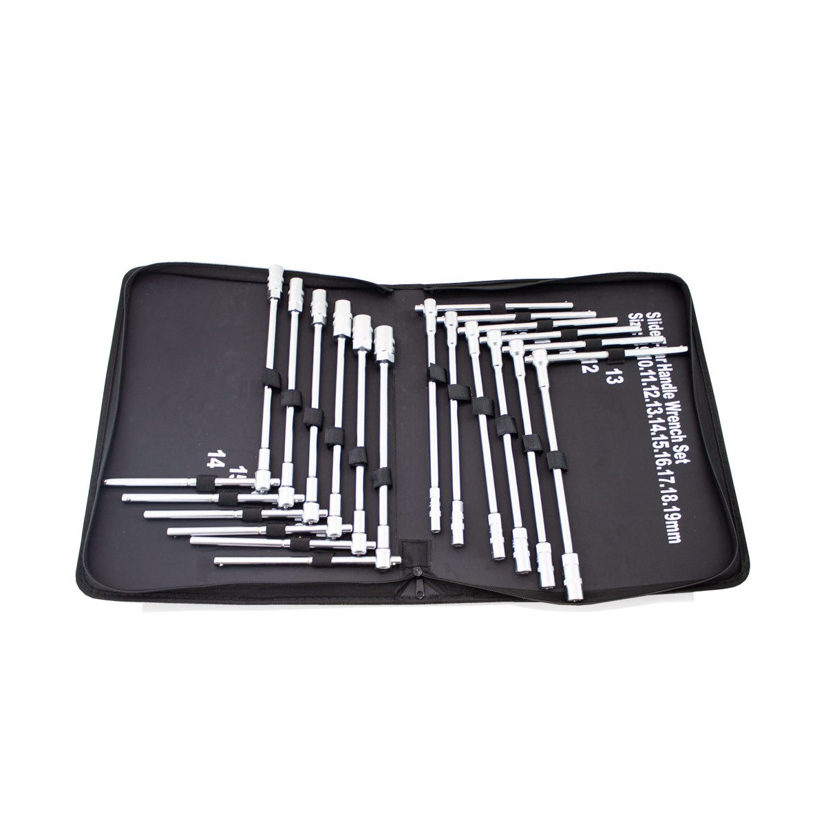 Chei cu cap hexagonal cu mâner "T", 8-19mm, 12 bucăți.