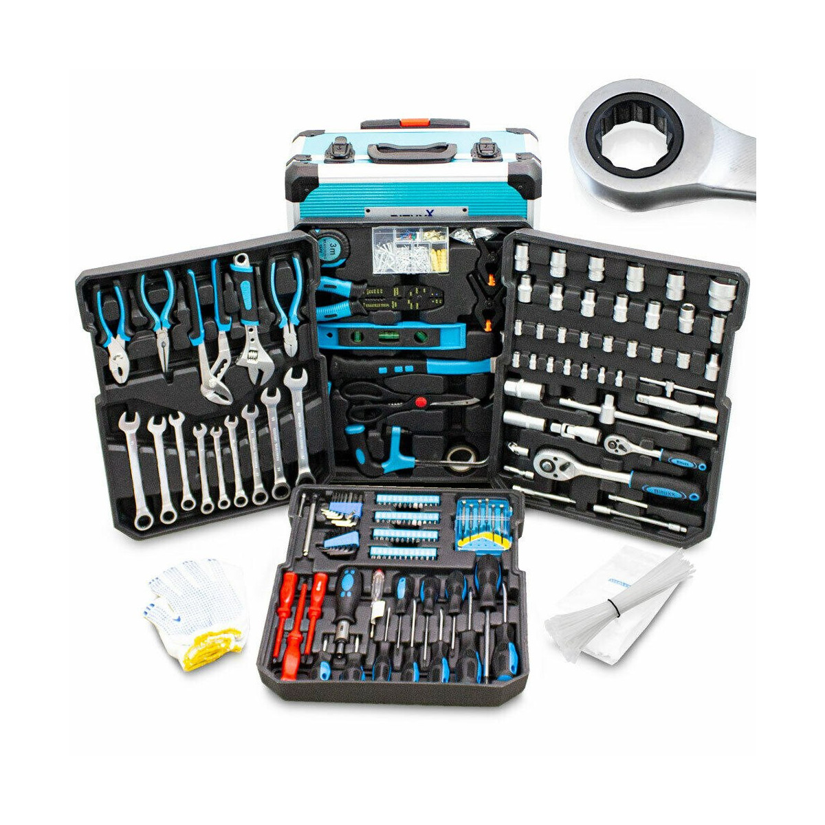 Set de unelte de atelier în cutie cu 1200 de elemente