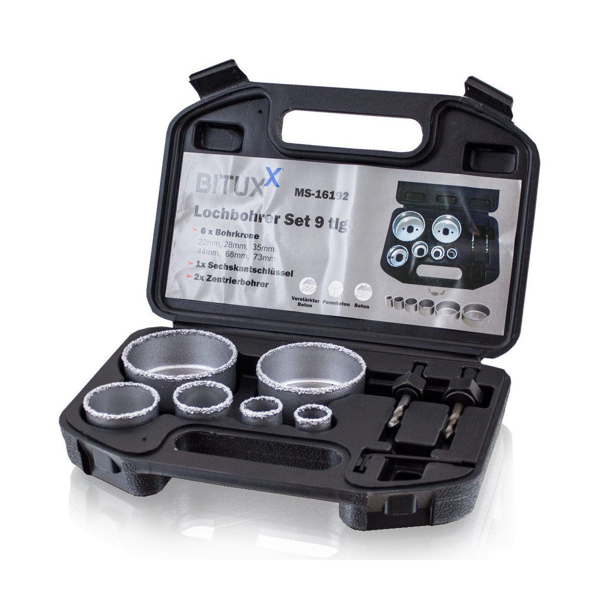 Set de burghiu pentru placi de beton 8 elemente