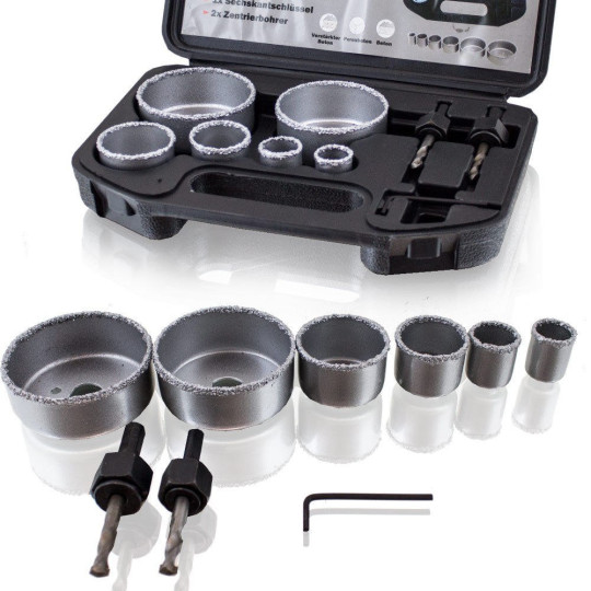 Set de burghiu pentru placi de beton 8 elemente