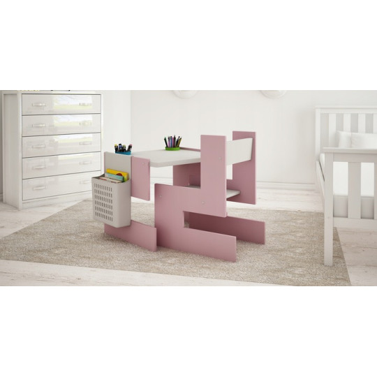 Masa și scaun pentru copii de culoare roz