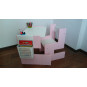 Masa și scaun pentru copii de culoare roz