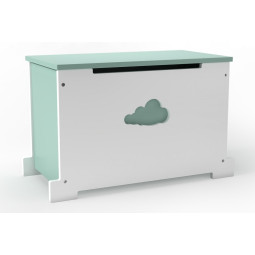 Cutie pentru jucării de culoare albă și mentol 67x36 cm