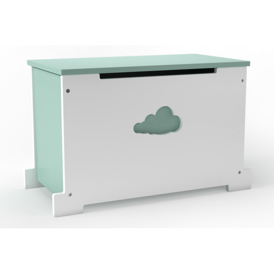 Cutie pentru jucării de culoare albă și mentol 67x36 cm