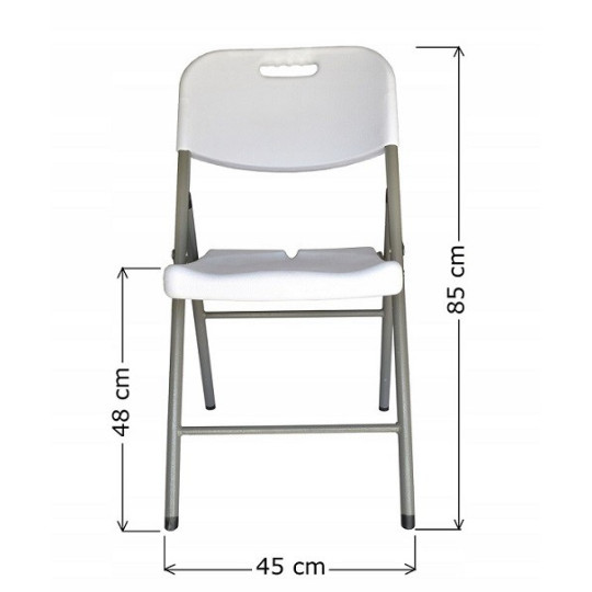 Scaun de catering pentru grădină de culoare albă