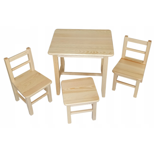 Scaune pentru copii cu masă din lemn de calitate