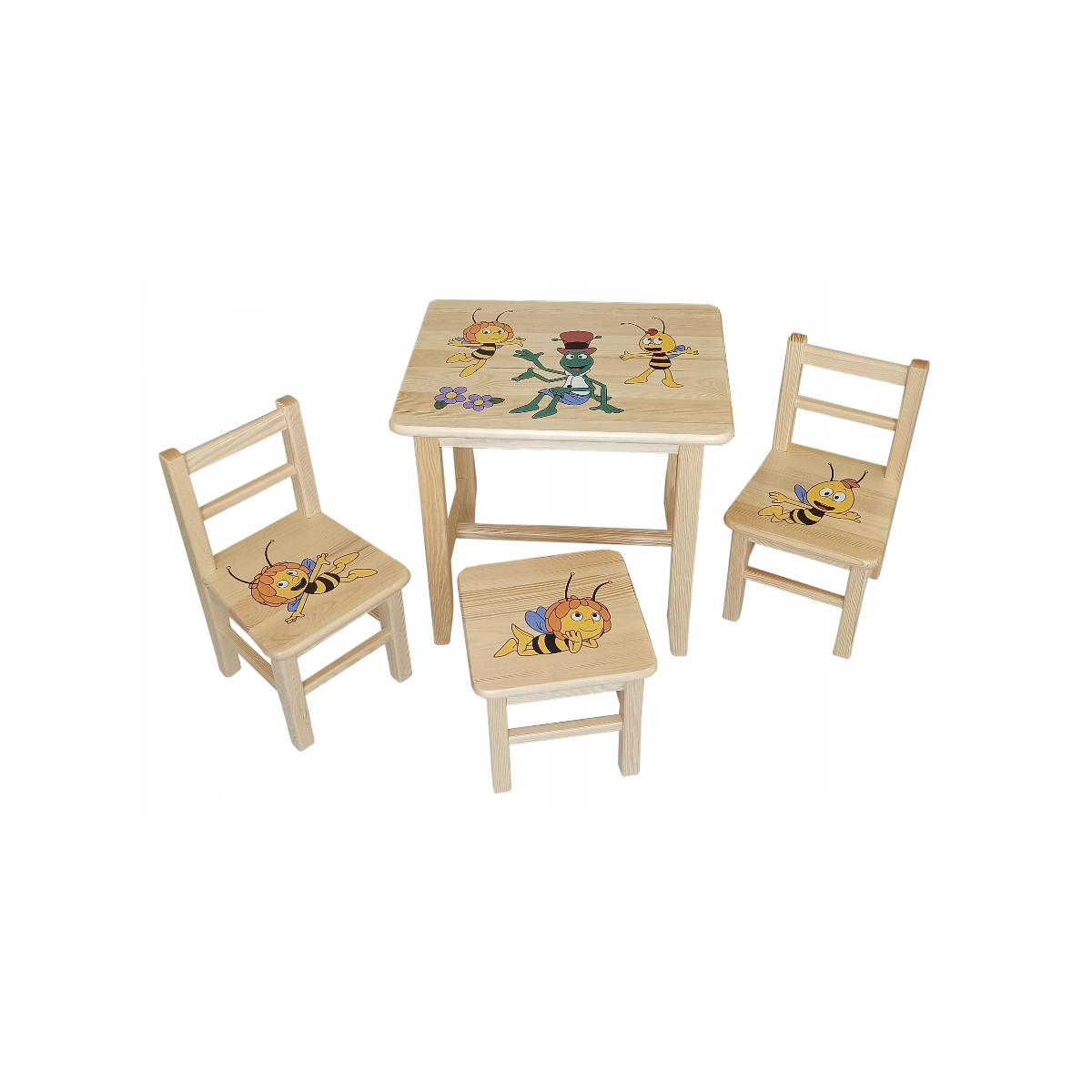 Scaune cu masă pentru copii cu motiful albinutei Maya