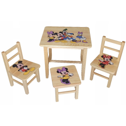 Mickey Mouse și prietenii masa pentru copii cu scaune.