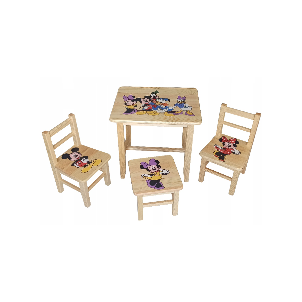 Mickey Mouse și prietenii masa pentru copii cu scaune.