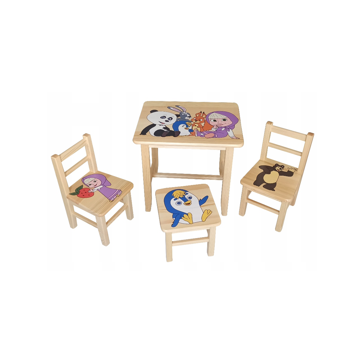 Scaune pentru copii cu masă Masha și Ursul