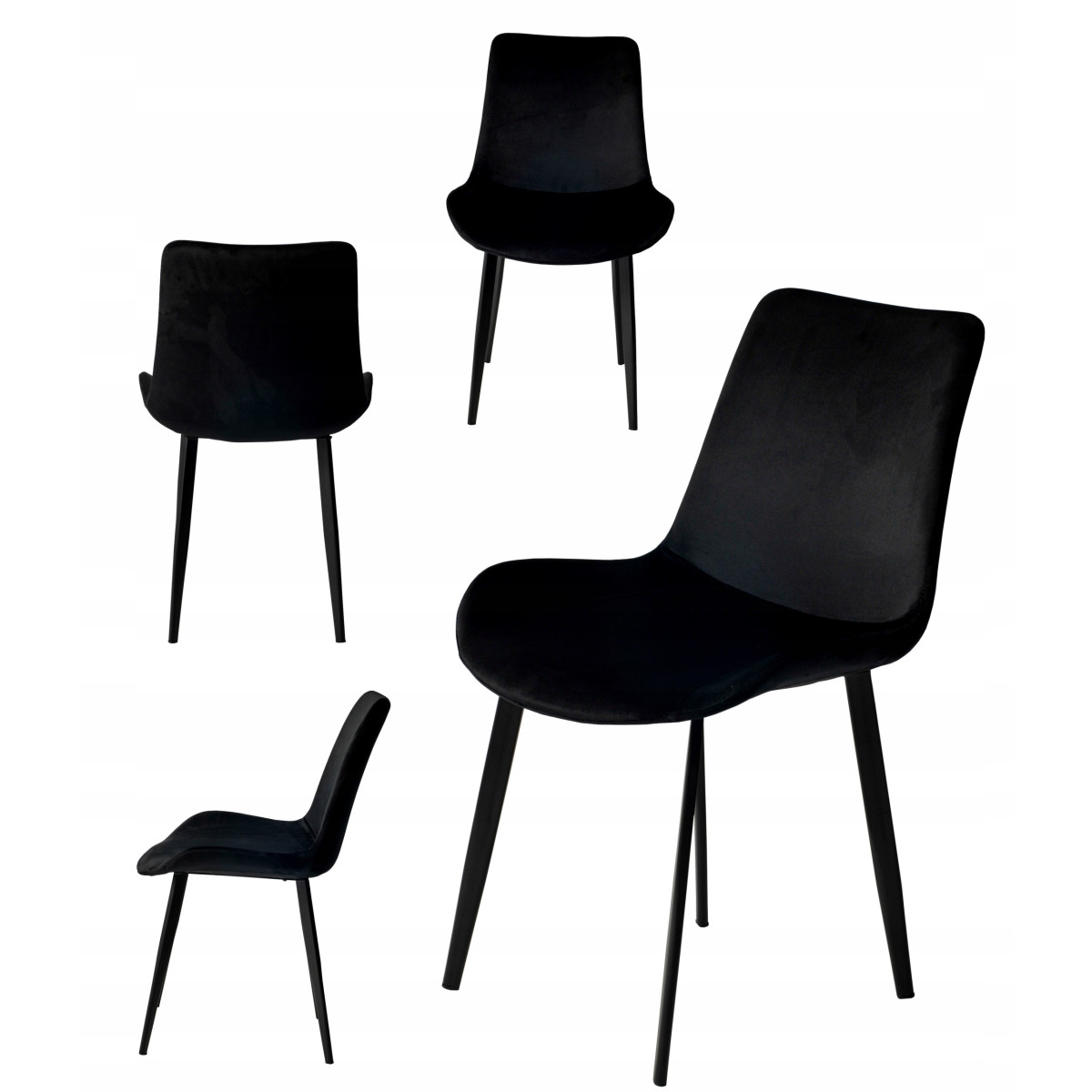 Scaun velur negru industrial de calitate