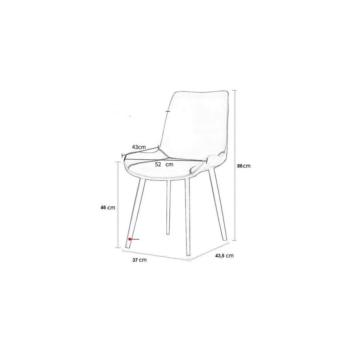Scaun velur negru industrial de calitate