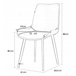 Scaunele de dining moderne din velur în culoarea gri închis