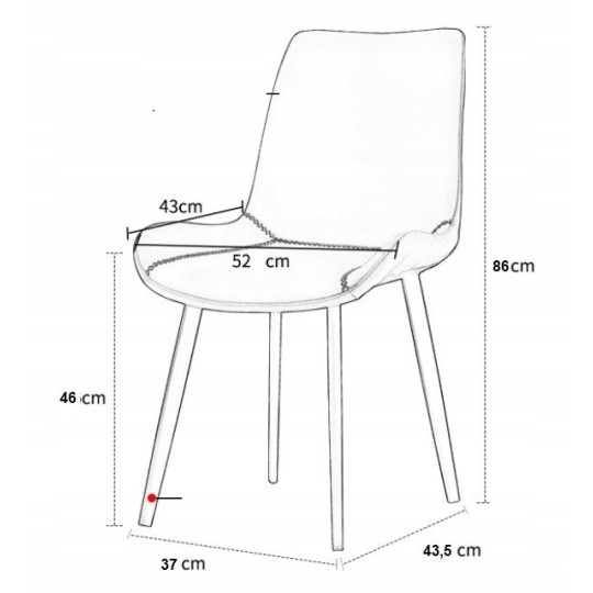 Scaunele de dining moderne din velur în culoarea gri închis