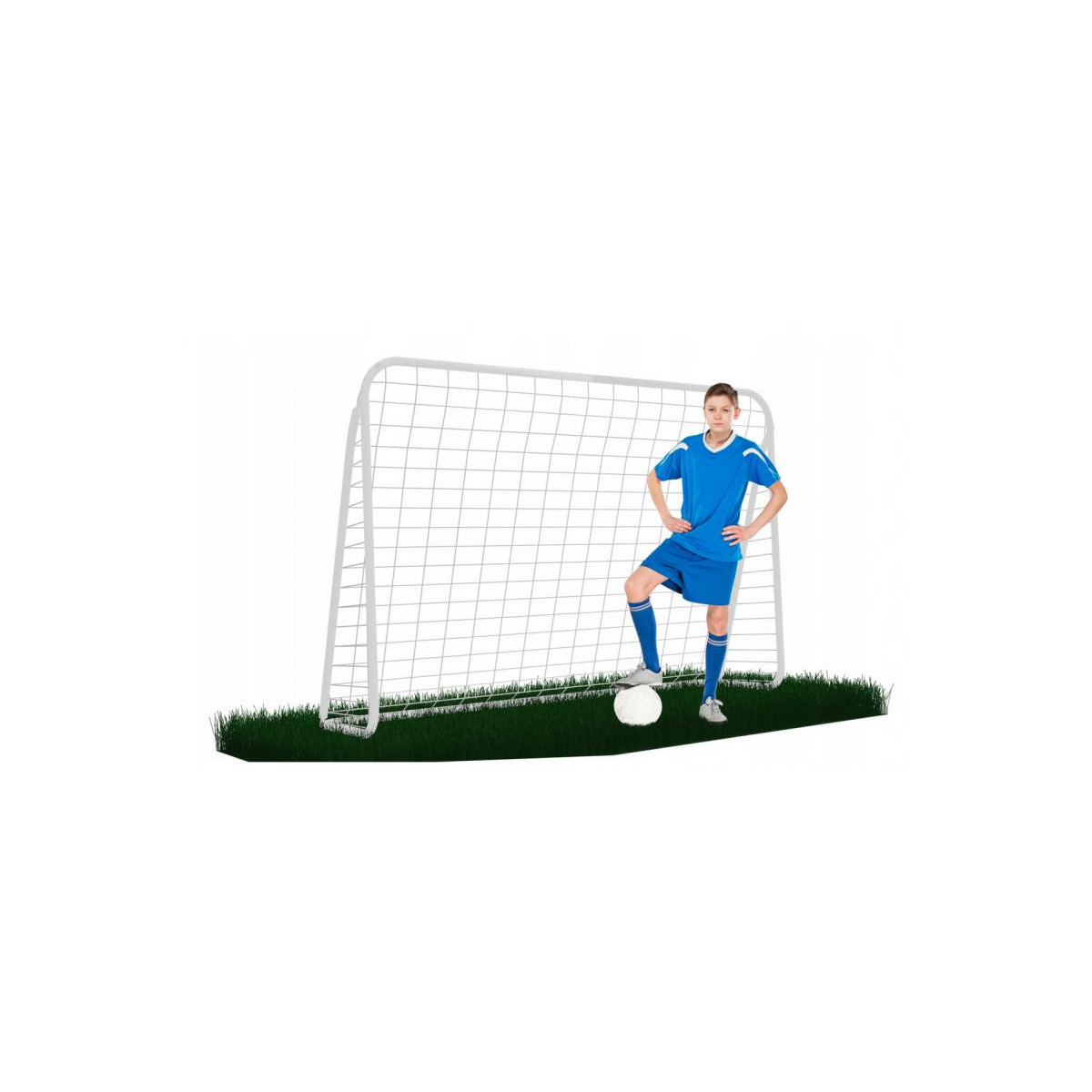 Portală de fotbal portabilă cu dimensiunile de 240x150x90 cm