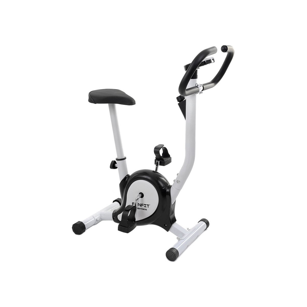 Bicicletă staționară rotopedă în culoare alb-negru