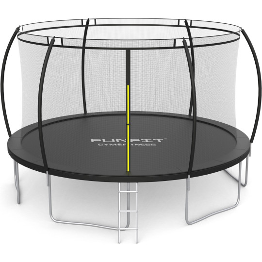 Trampolina de grădină de 490 cm cu plasă interioară și scară (16FT)