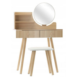 Chiuvetă originală cu oglindă și scaun pouf