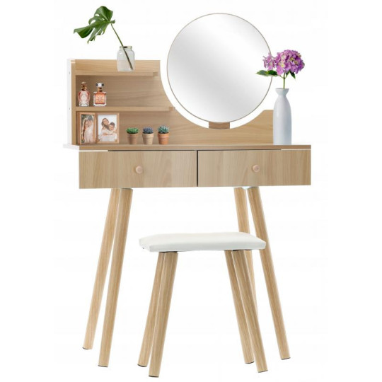 Chiuvetă originală cu oglindă și scaun pouf