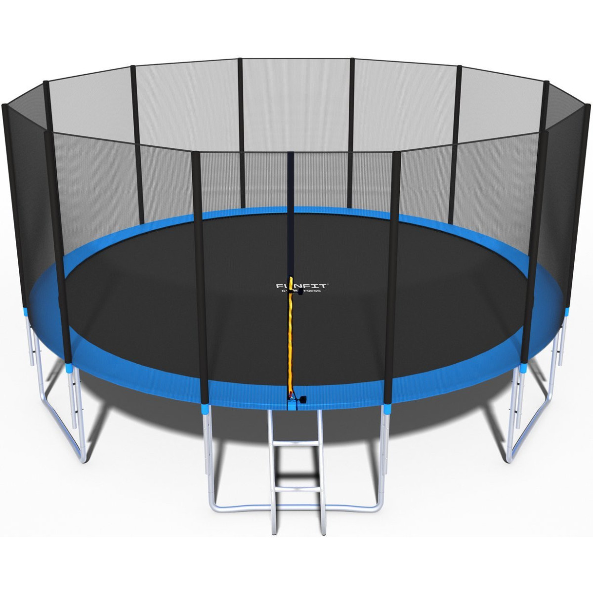 Trampolina de grădină pentru copii de 490 cm cu plasă exterioară și scară