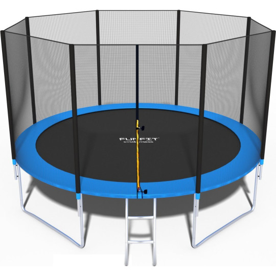 Trampolines de grădină pentru copii 374 cm cu scară și plasă