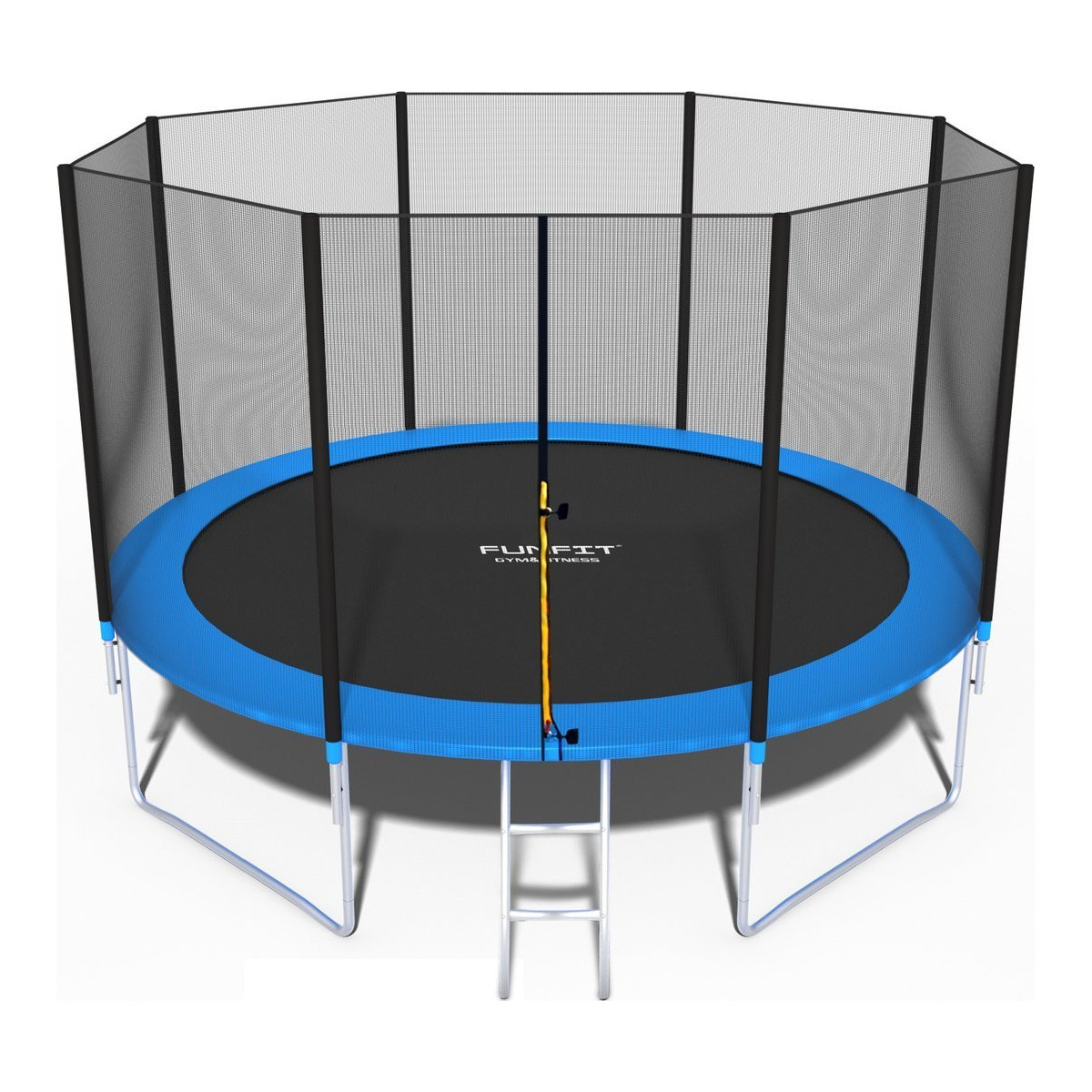 Trampolines de grădină pentru copii 374 cm cu scară și plasă