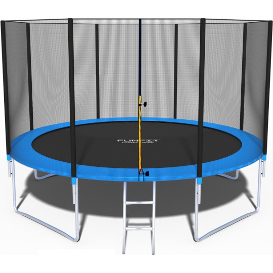 Trampolines de grădină pentru copii 374 cm cu scară și plasă