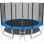 Trampolines de grădină pentru copii 374 cm cu scară și plasă