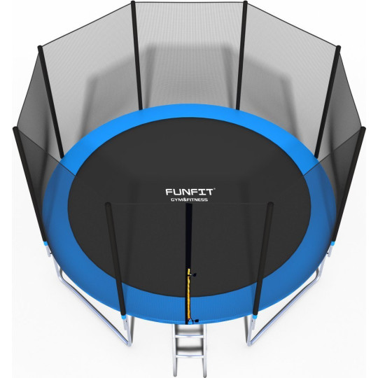 Trampolines de grădină pentru copii 374 cm cu scară și plasă
