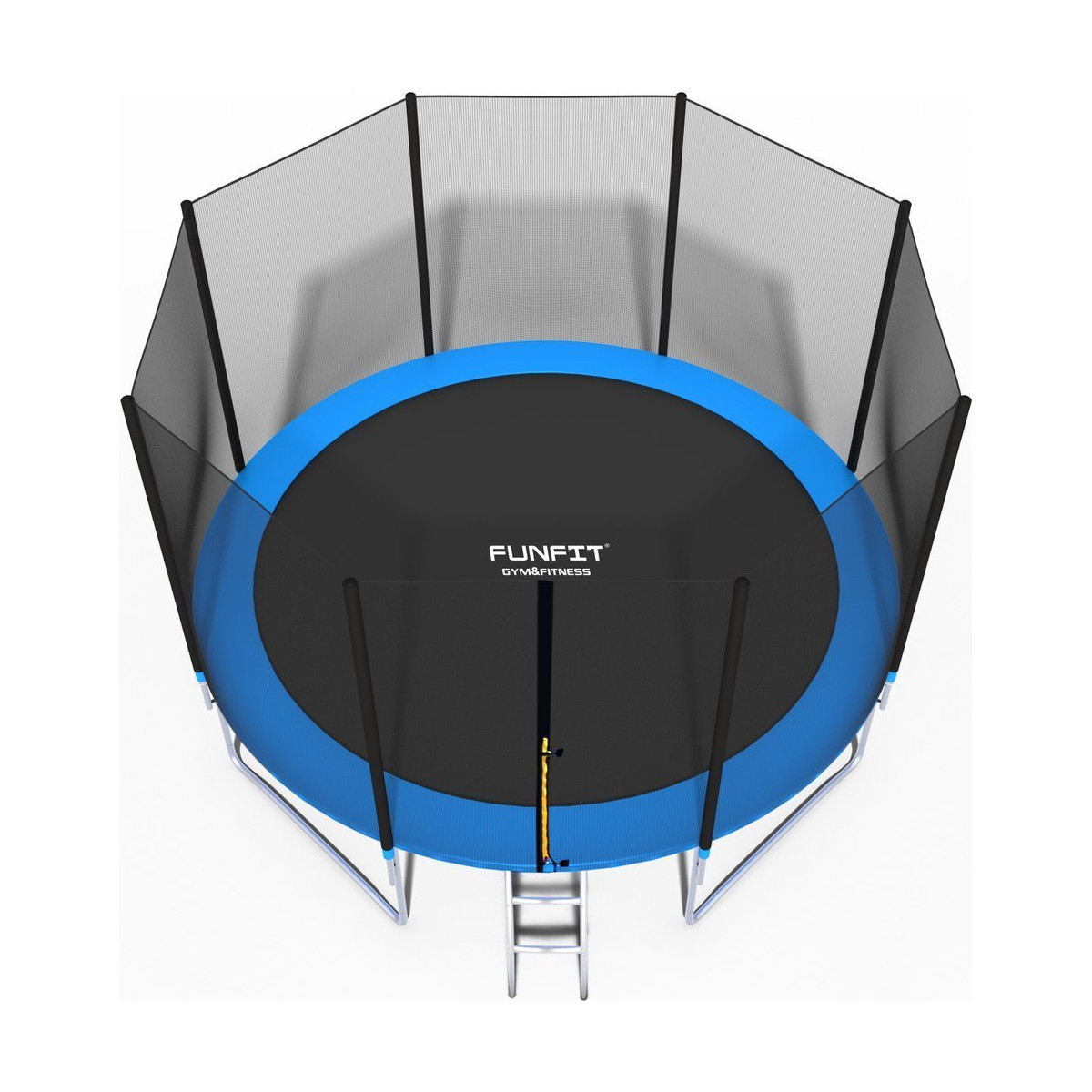 Trampolines de grădină pentru copii 374 cm cu scară și plasă