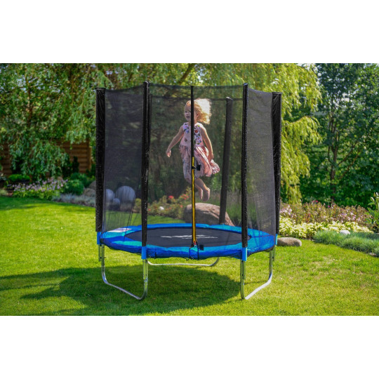 Trampolíne pentru copii de grădină de 183 cm cu scară și plasă.