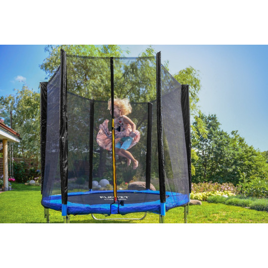 Trampolíne pentru copii de grădină de 183 cm cu scară și plasă.