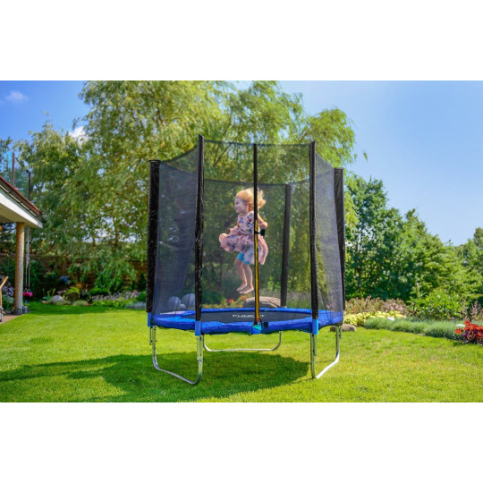 Trampolíne pentru copii de grădină de 183 cm cu scară și plasă.