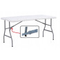 Masă de catering pliabilă de culoare albă 240 x 75 x 75 cm