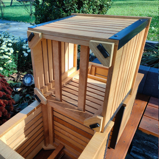 Ghiveci de gradină din lemn de stejar 38,5 cm