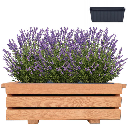 Grădina ghiveci din lemn de pin cu insertie