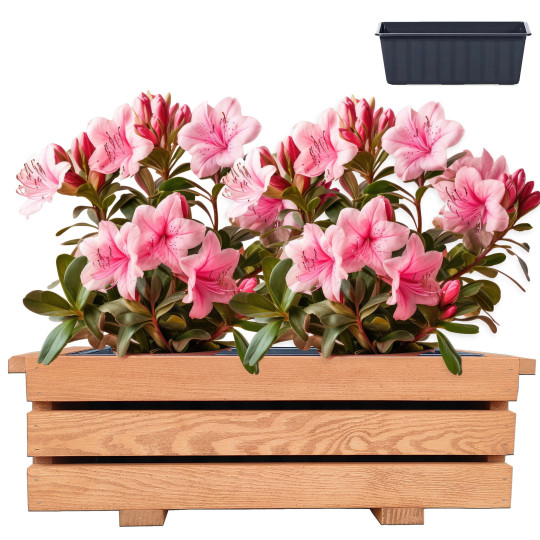 Vaza de terasă fabricată din lemn