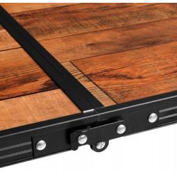 Set de mobilier turistic PREMIUM compus din scaun și masă, de culoare maro-negru