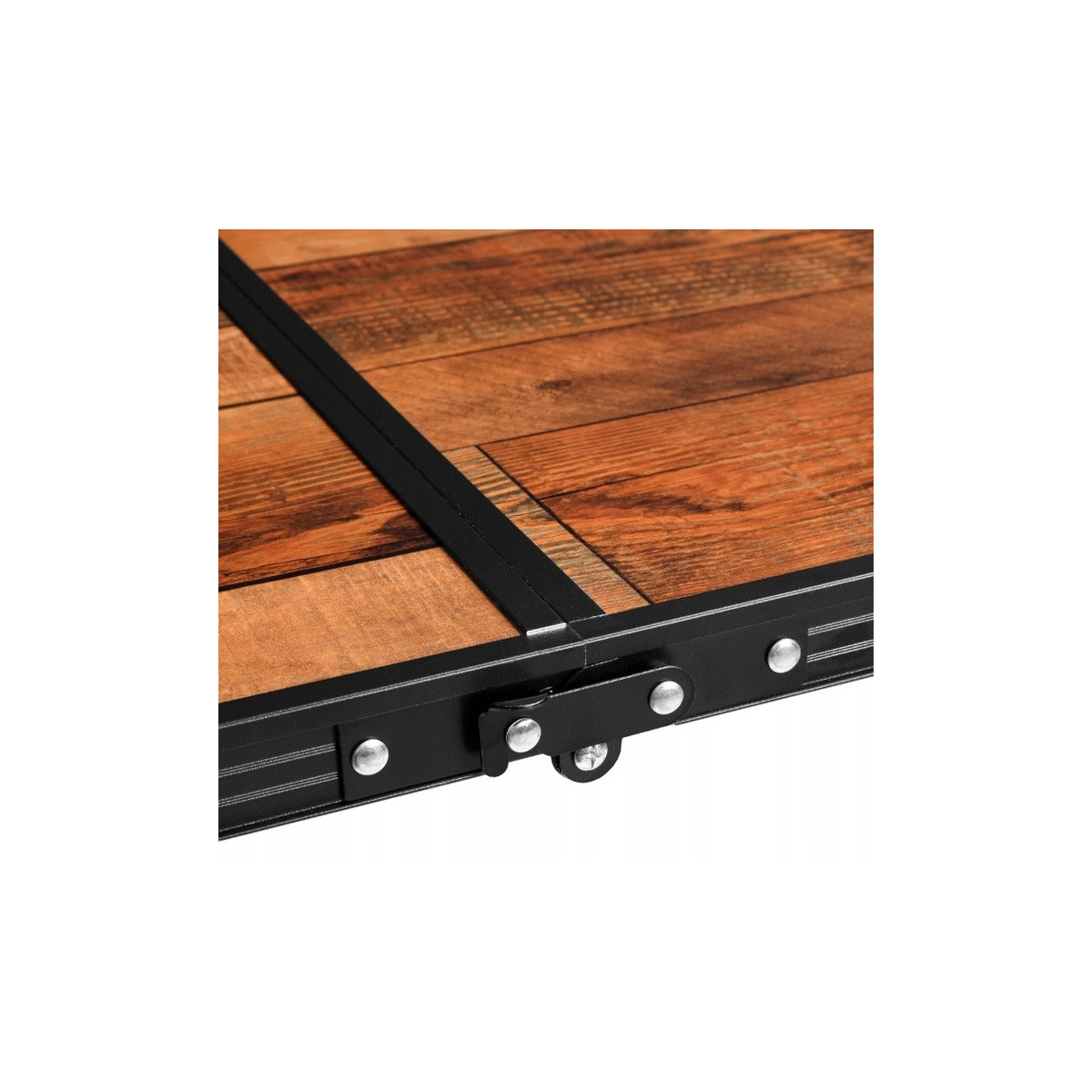 Set de mobilier turistic PREMIUM compus din scaun și masă, de culoare maro-negru