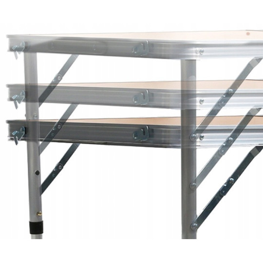 Set de mobilier turistic PREMIUM compus din scaun și masă, de culoare maro-negru