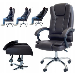 Fotoliu de birou reglabilă de culoare neagră