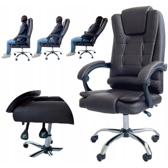 Fotoliu de birou reglabilă de culoare neagră