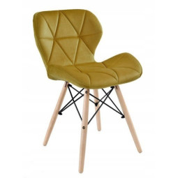 Scaun scandinav în culoarea galbenă