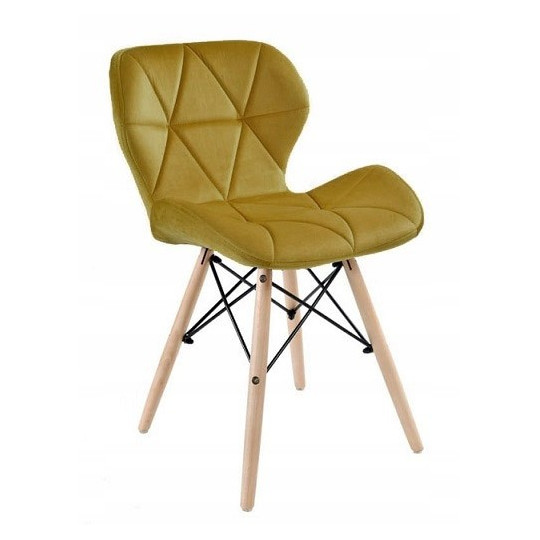 Scaun scandinav în culoarea galbenă