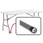 Masă de catering pliabilă de culoare albă 180 x 74 x 73,5 cm