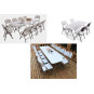 Masă de catering pliabilă de culoare albă 180 x 74 x 73,5 cm