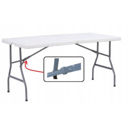 Masă de catering pliabilă de culoare albă 180 x 74 x 73,5 cm