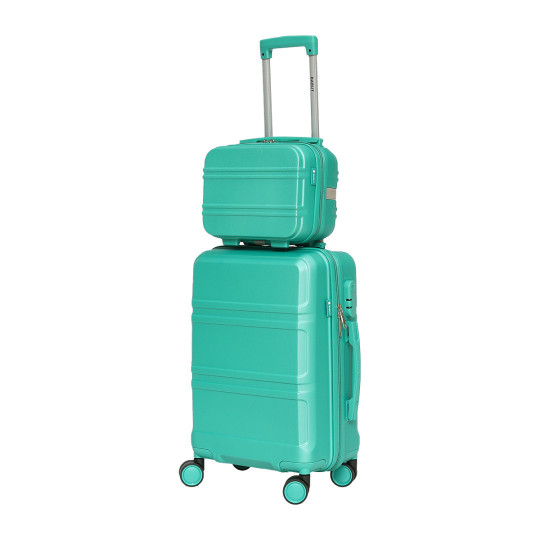 Zară verde pentru bagaj de mână cu valiză